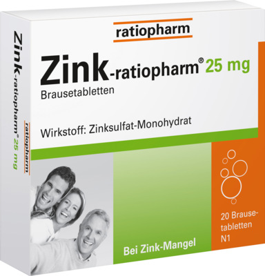 ZINK-RATIOPHARM 25 mg Brausetabletten